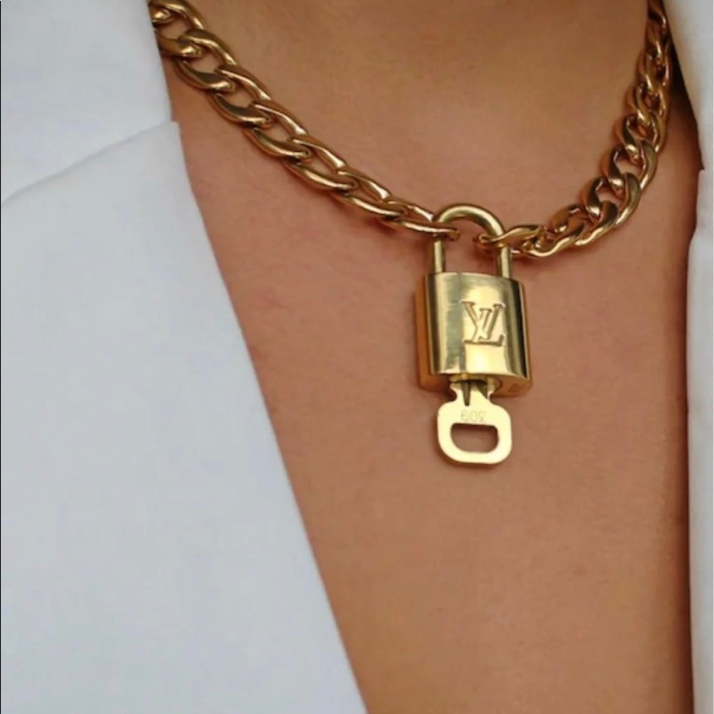 Louis Vuitton Pad lock and  necklace